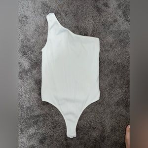 White One Shoulder Bodysuit